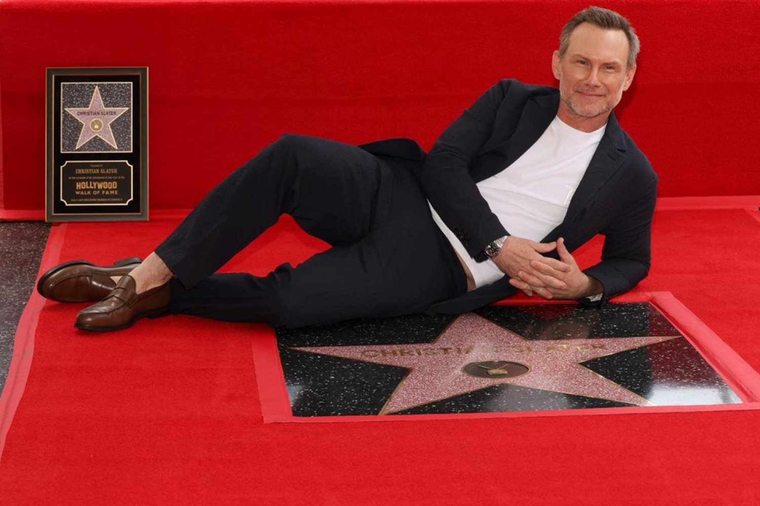 Christian Slater Hollywood Bulvarı'nda Yıldız Sahibi Oldu