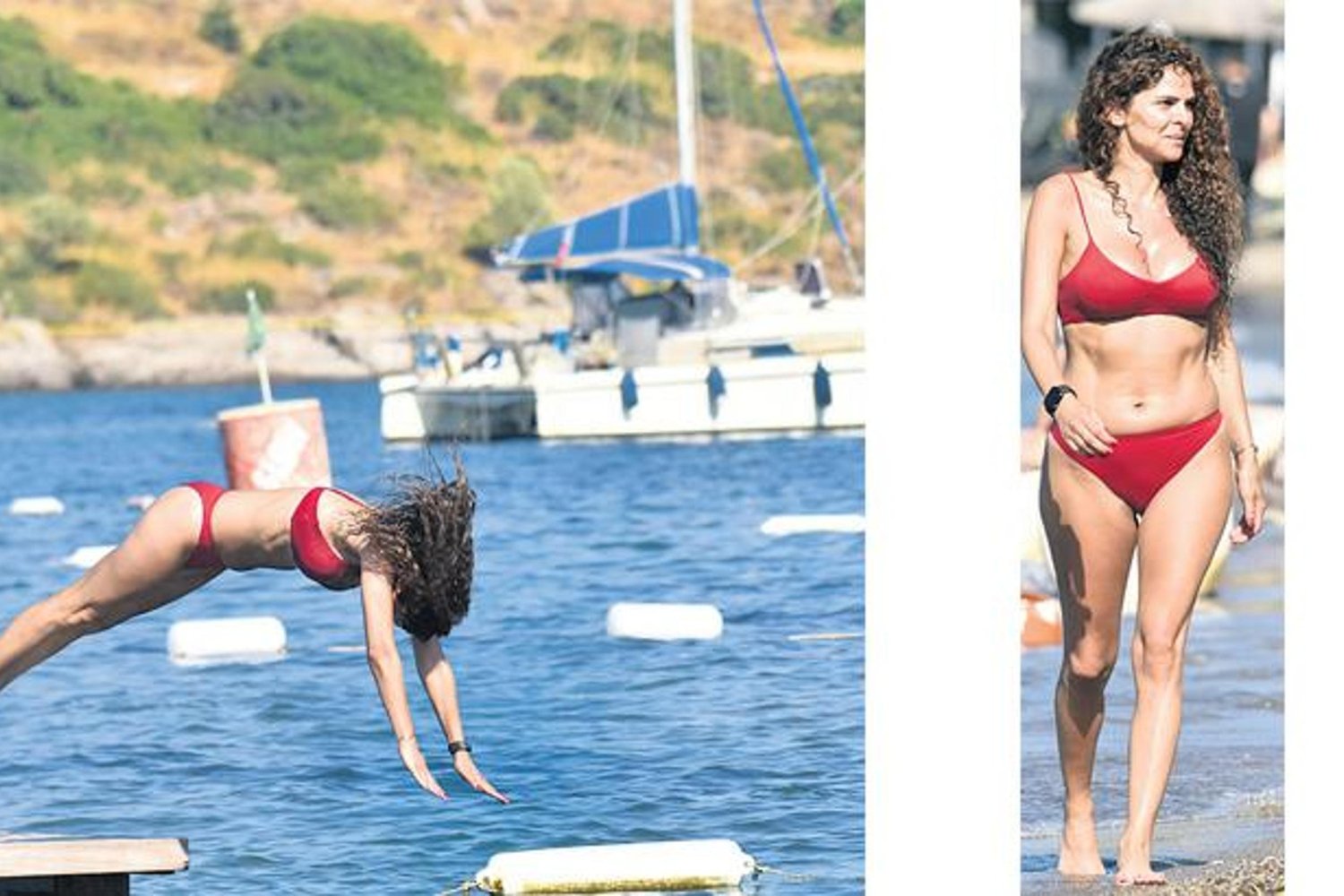 Denize Balıklama Atlayışıyla Dikkat Çeken Ünlü Oyuncu Estetiğiyle Göz Kamaştırıyor