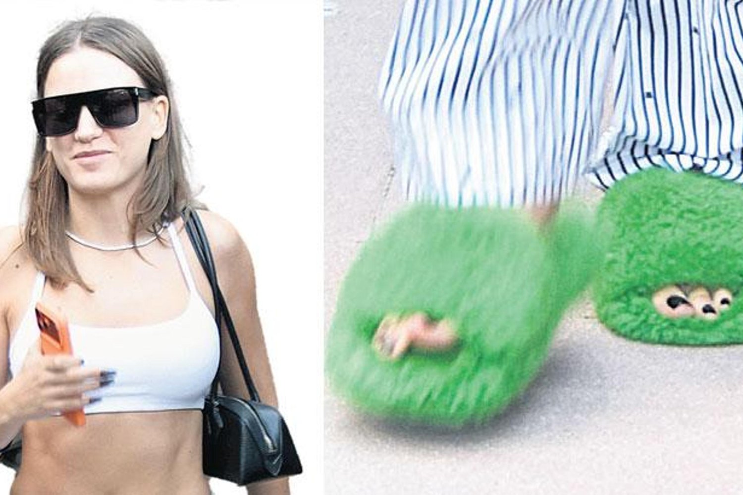 Moda Haberleri: Sarıkaya Yurt Dışında Görüntülendi! Fıstık Yeşili Tüylü Terlikler Dikkat Çekti