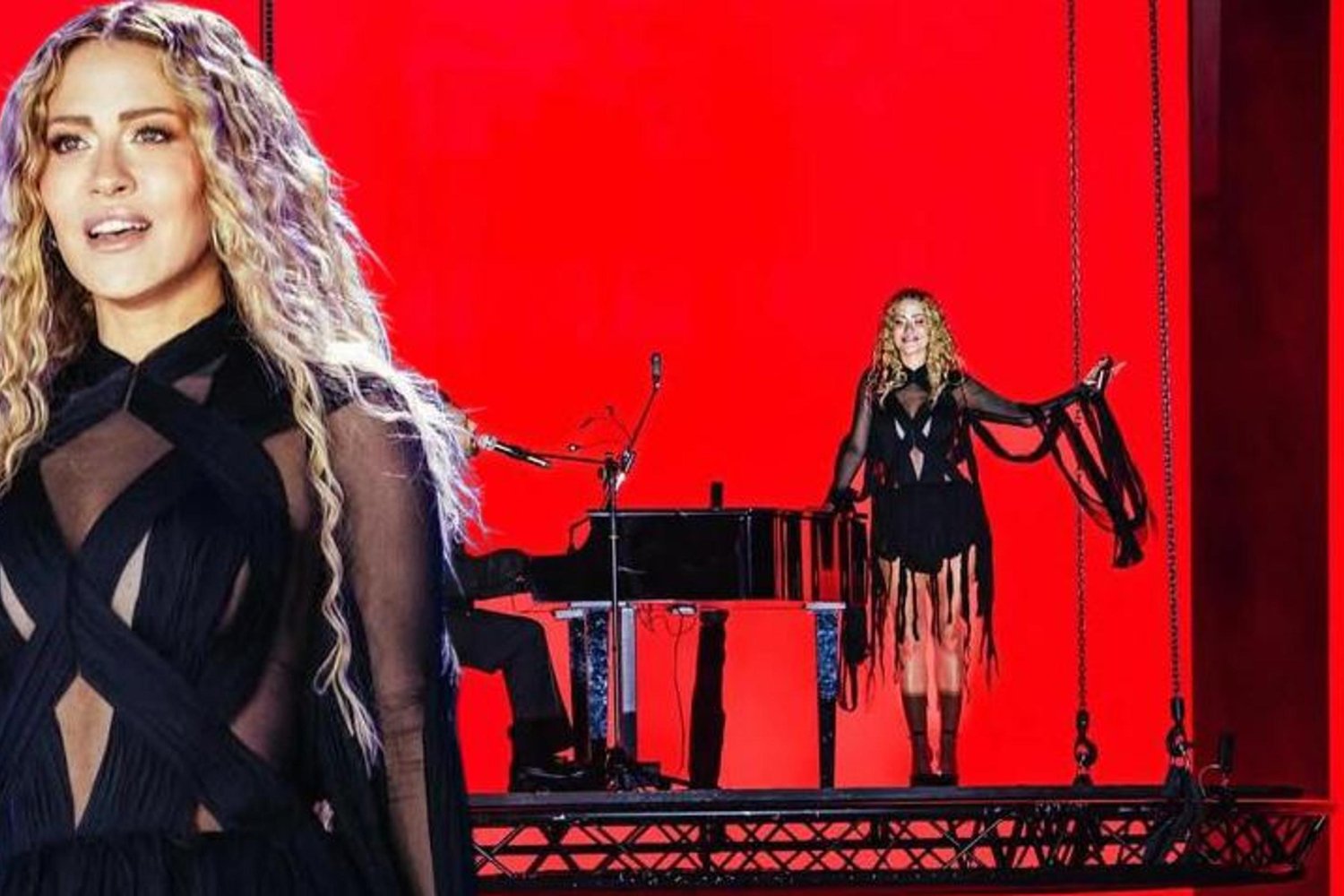 Derya Uluğ'dan Cesur Siyah Sahne Kostümüyle Büyüledi