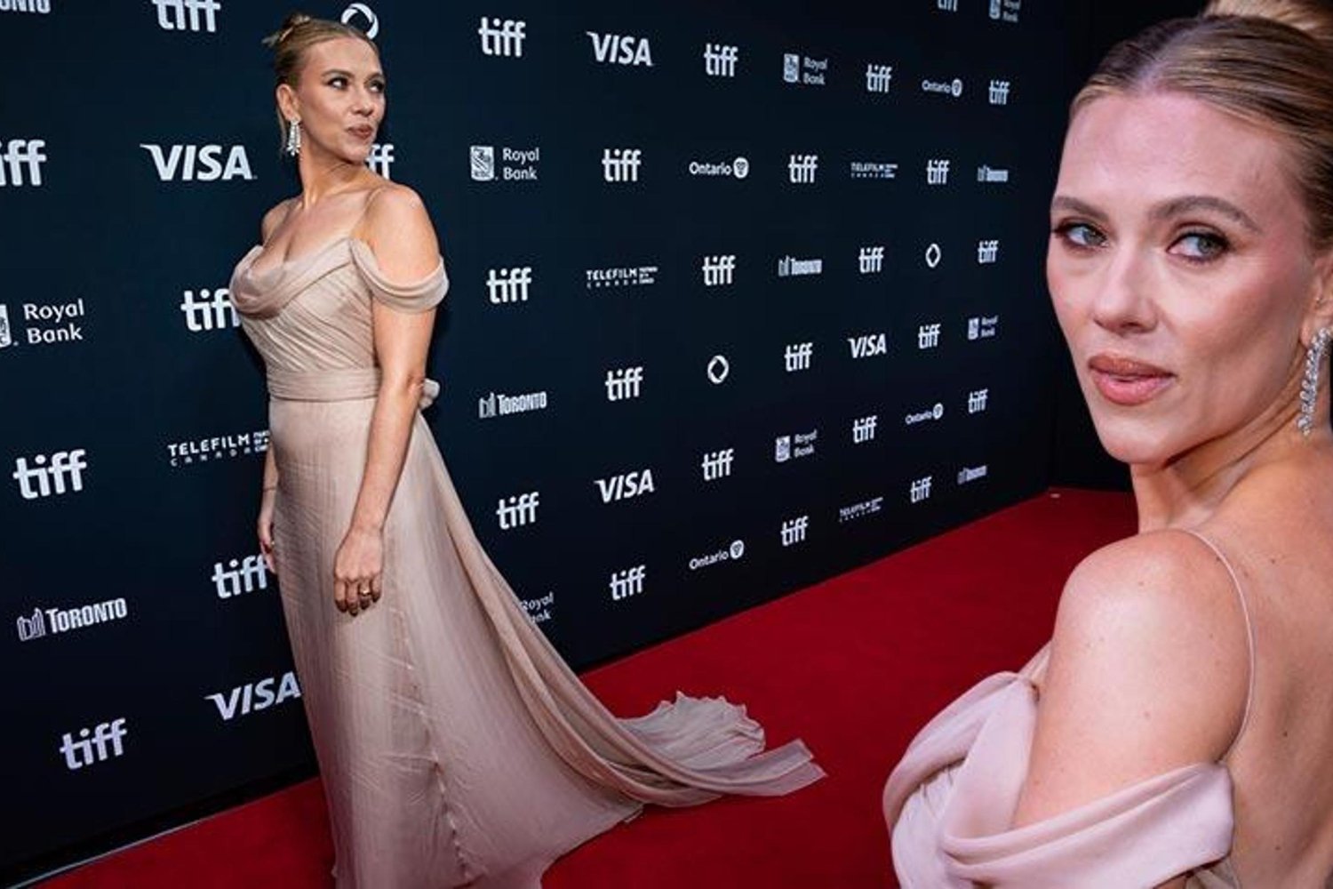 Scarlett Johansson, Toronto Festivali Kırmızı Halısında Göz Kamaştırdı