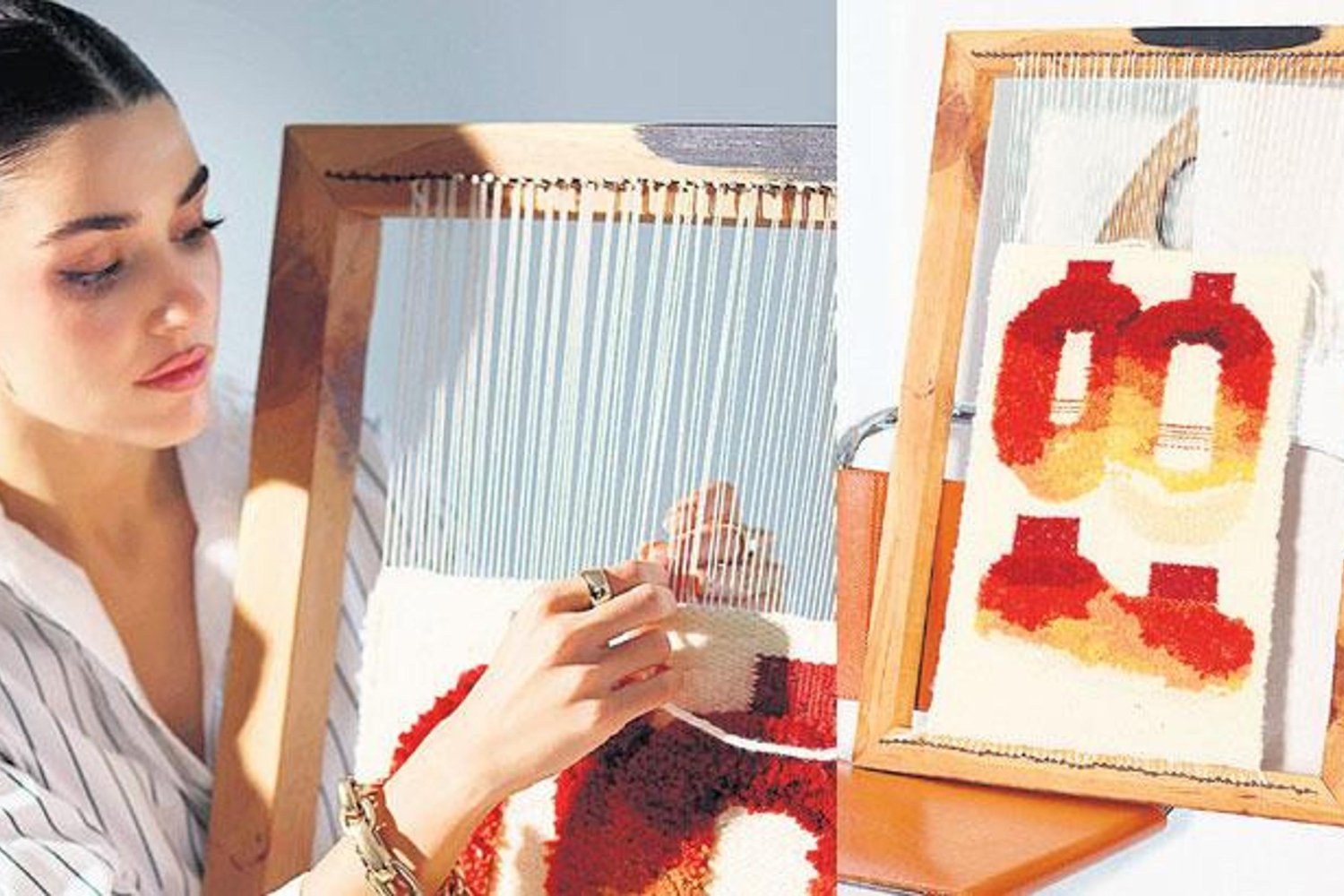 Hande Erçel El Yapımı Halı Tasarımıyla Göz Kamaştırıyor