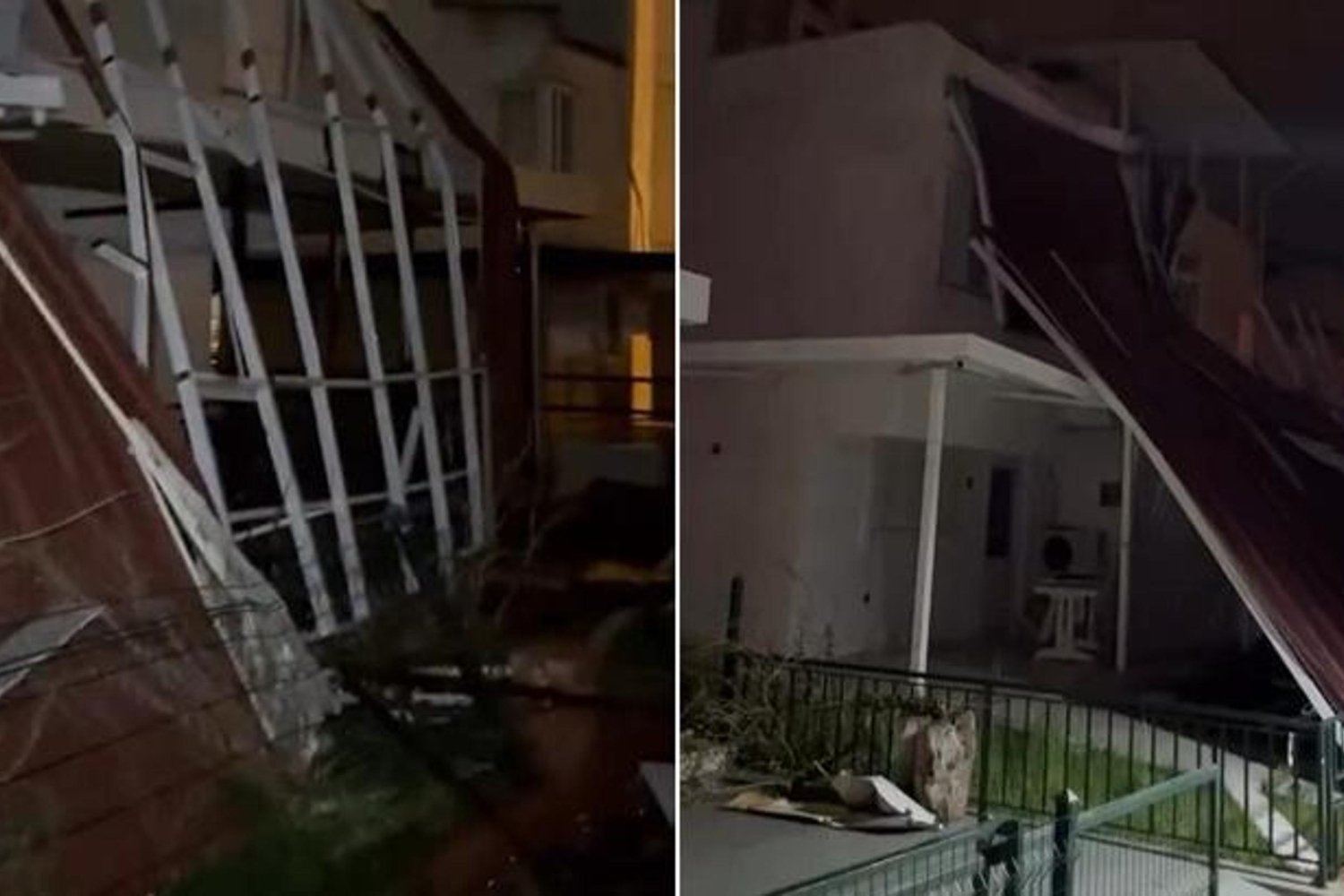 Kuşadası Güzelçamlı Mahallesinde Fırtına: Çatı ve Ağaçlar Zarar Gördü