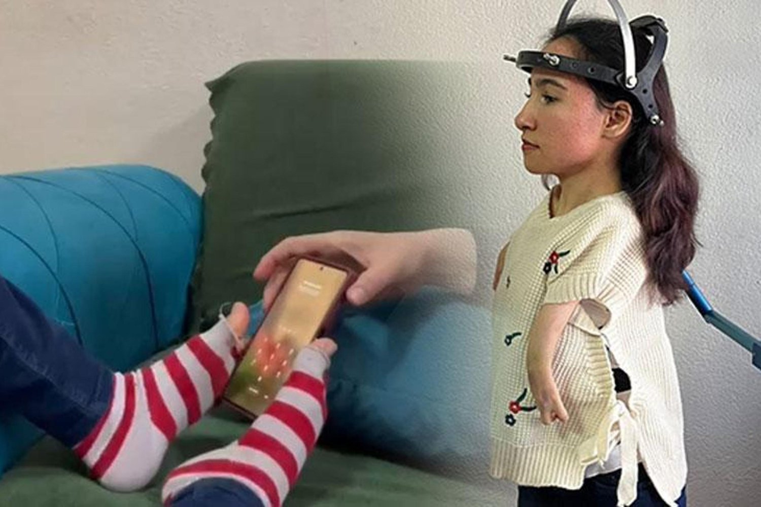 Genç Kızın Hayata Tutunma Hikayesi: Ellerini Kullanarak Başarıyla Mücadele Ediyor