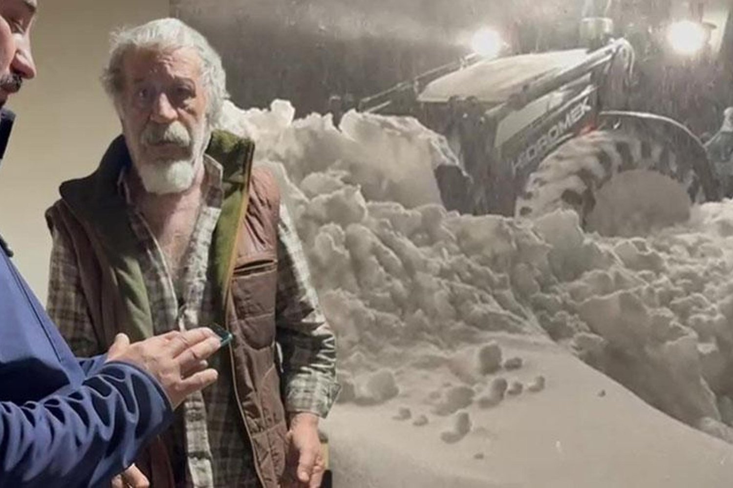 Karlı Yolda Tek Başına Kalan İbrahim Bilgili Kurtarıldı!