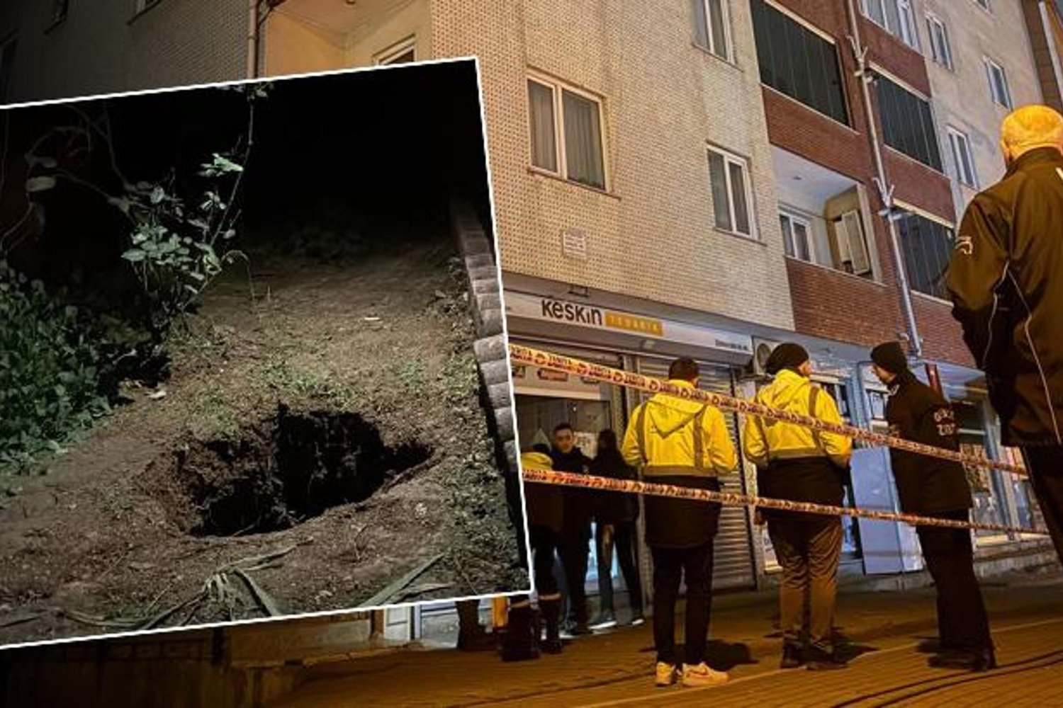 Gebze'de 5 Katlı Bina Tahliye Edildi! Çukur Nedeniyle Güvenlik Önlemleri