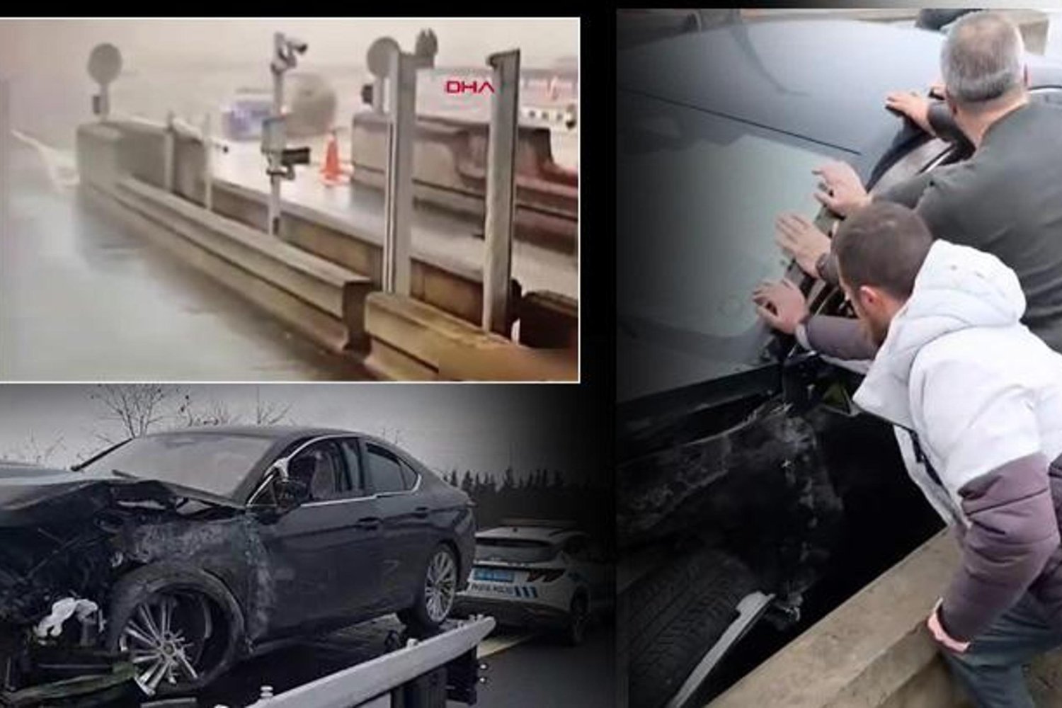 Kuzey Marmara Otoyolu’nda Feci Kaza: Otomobil Bariyerlere Çarptı