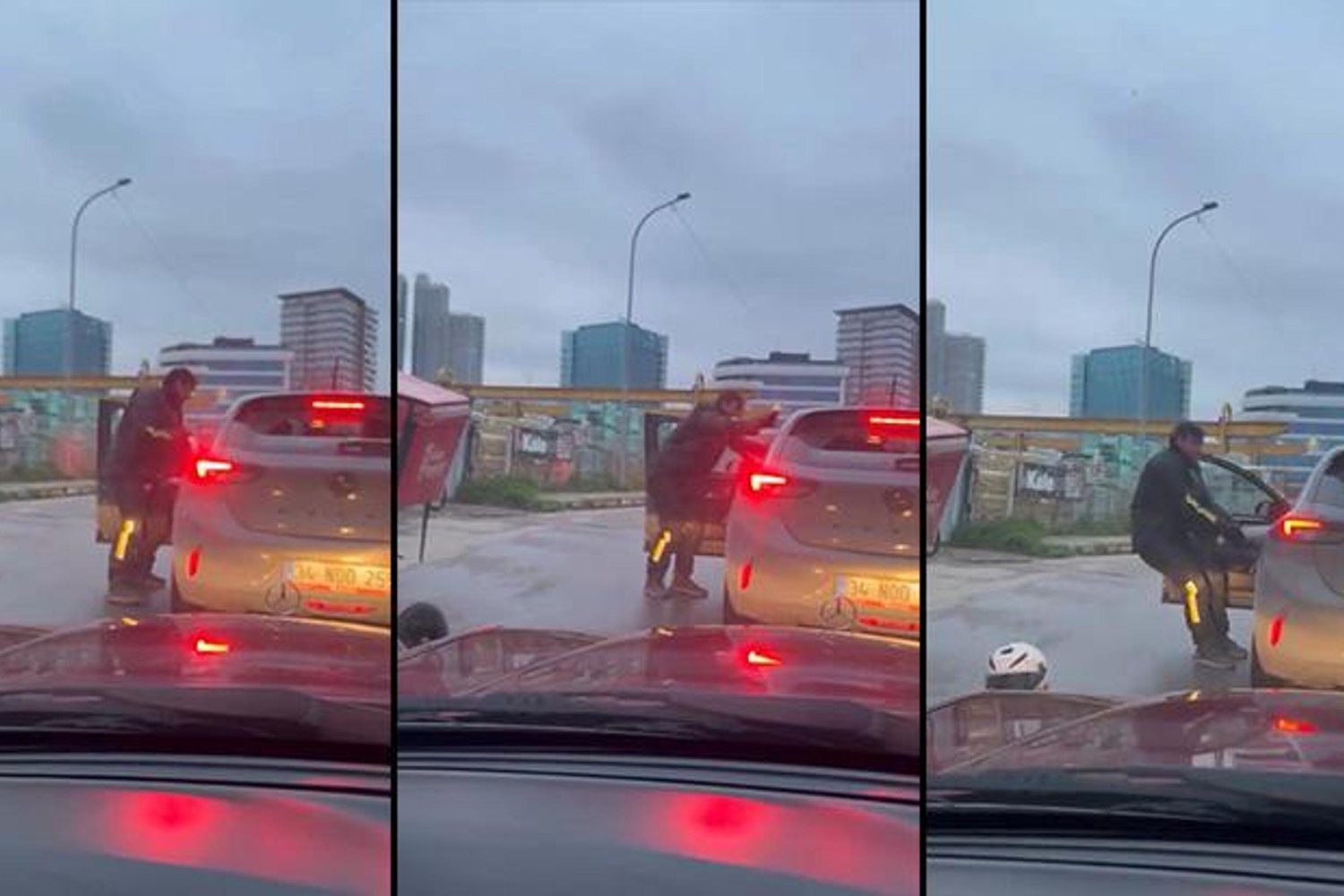 Pendik'te Motorlu Sürücü Protesto Metodu ile Dikkatleri Çekti