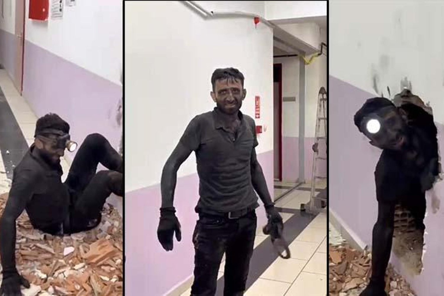 Rize’de Tadilat Sırasında Baca Dengesini Kaybeden Usta Düşmekten Son Anda Kurtuldu