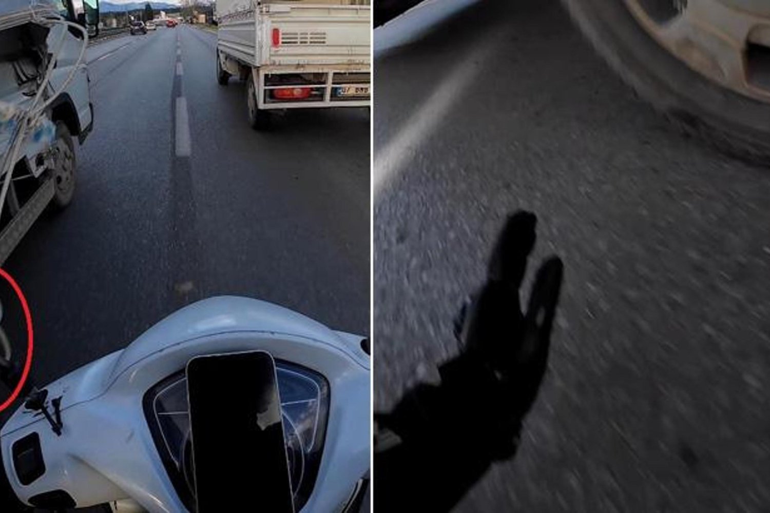 Çarpıcı Kaza Güvenlik Kamerasında! Motosiklet Sürücüsü Yola Savruldu