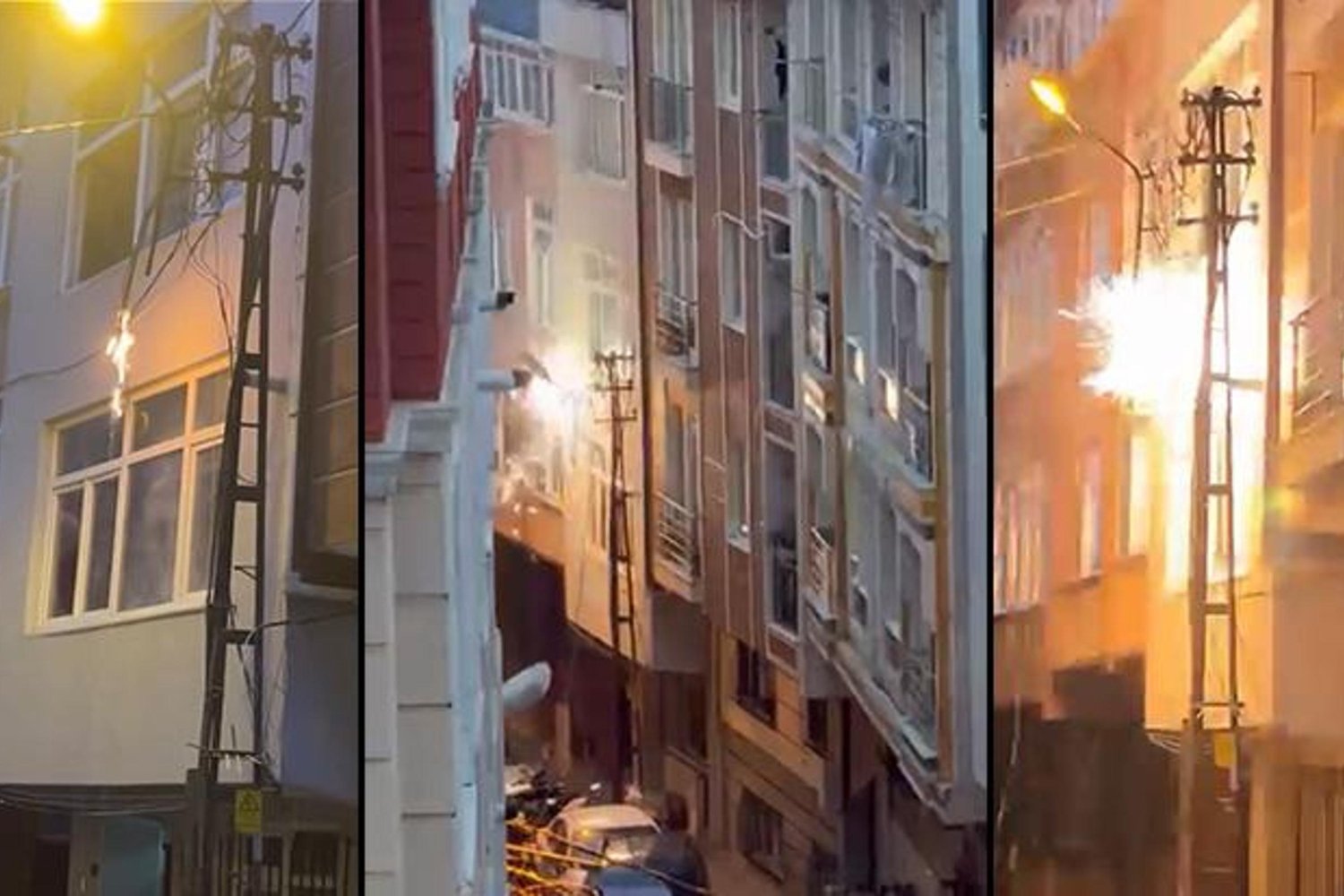 Elektrik Direğinde Patlama ve Yangın Yürekleri Ağza Getirdi!