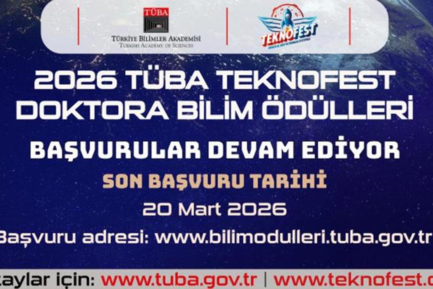 2026 TÜBA-TEKNOFEST Doktora Bilim Ödülleri Başvuruları Başladı