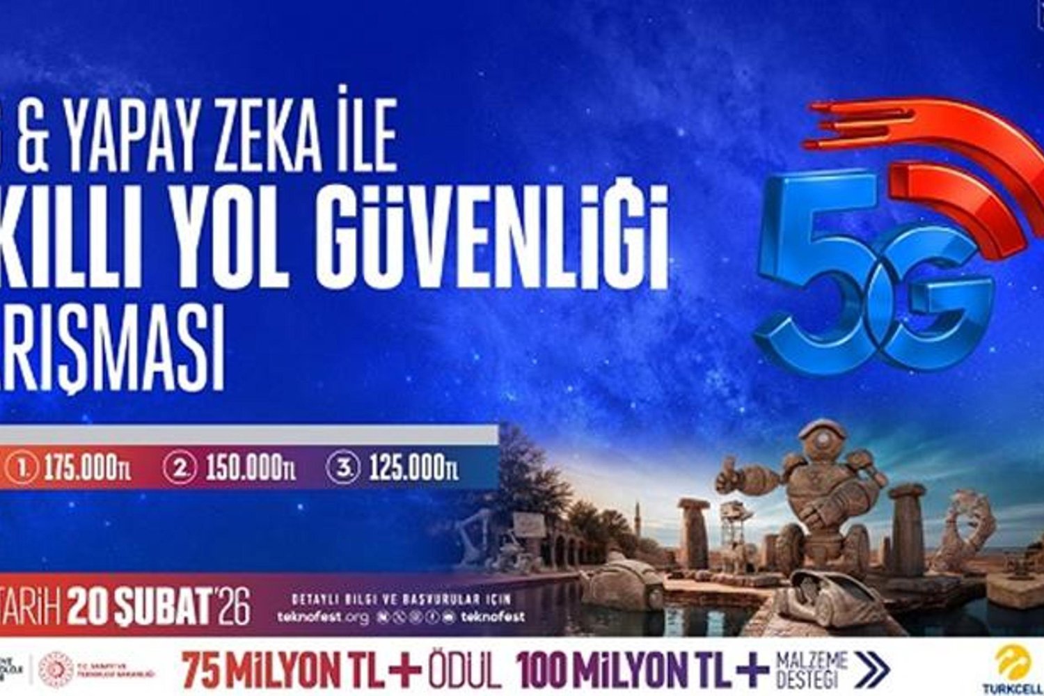 5G ve Yapay Zekayla Akıllı Yol Güvenliği Yarışması Başvuruları Sürüyor
