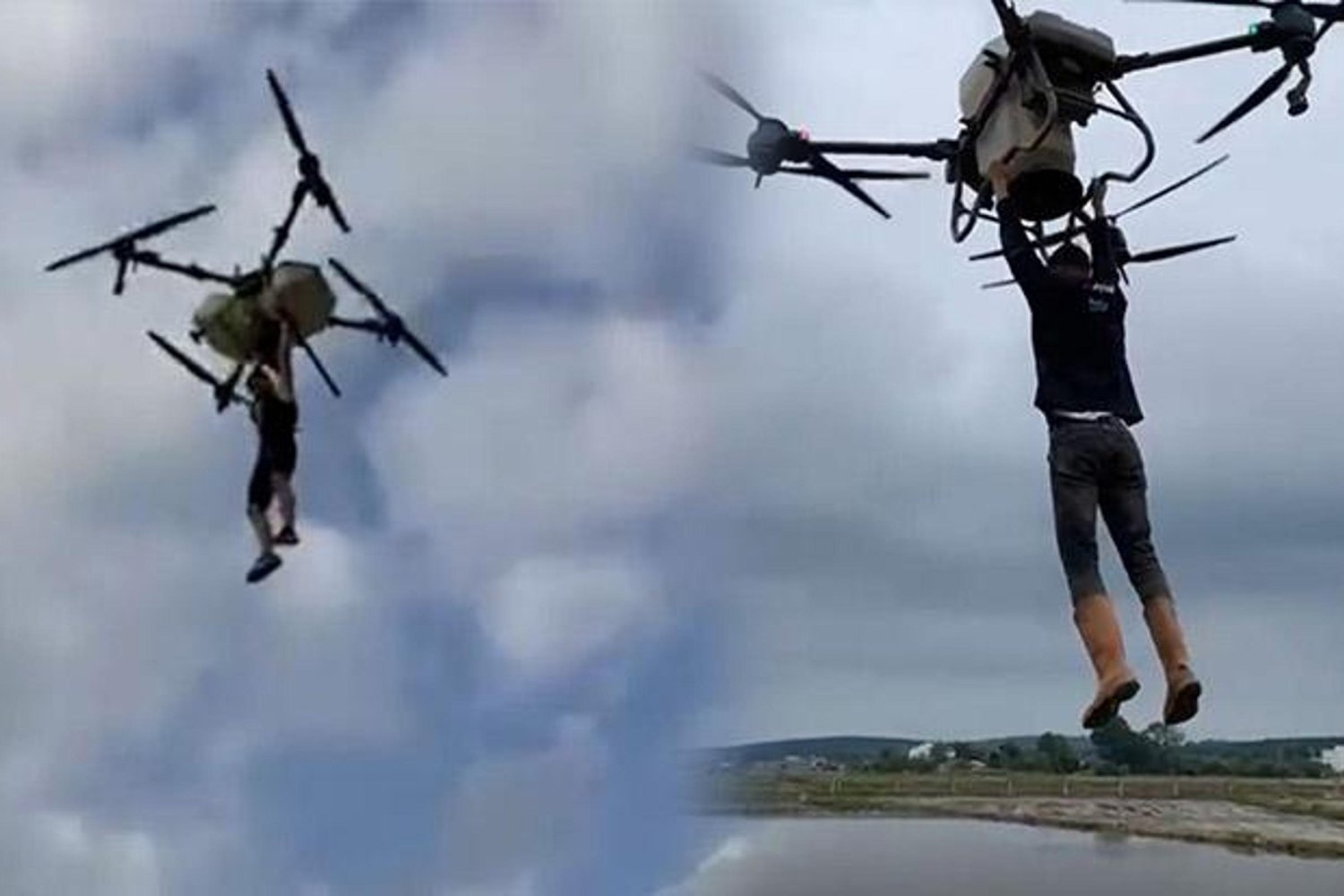 Samsun'da Çiftçi Dronla Tarlanın Karşı Sınırına Geçti!