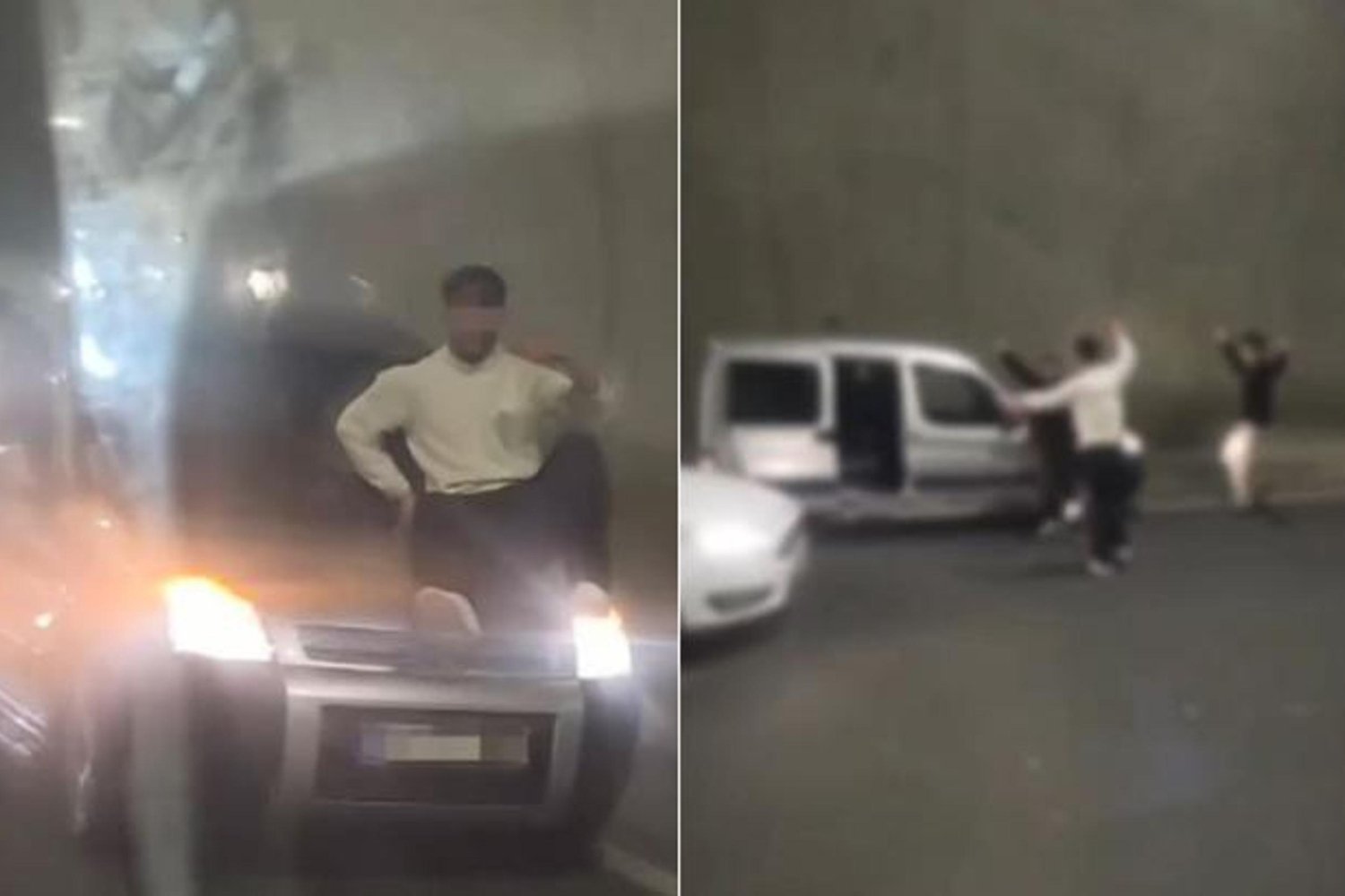 Akyazı Tüneli'nde Trafik Güvenliğini Tehlikeye Soktular, Para ve Sürücü Belgesi Men edildi