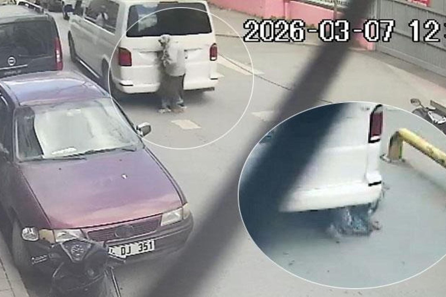 Minibüsle Kadına Çarpma Kazası Şok Etkisi Yaratıyor