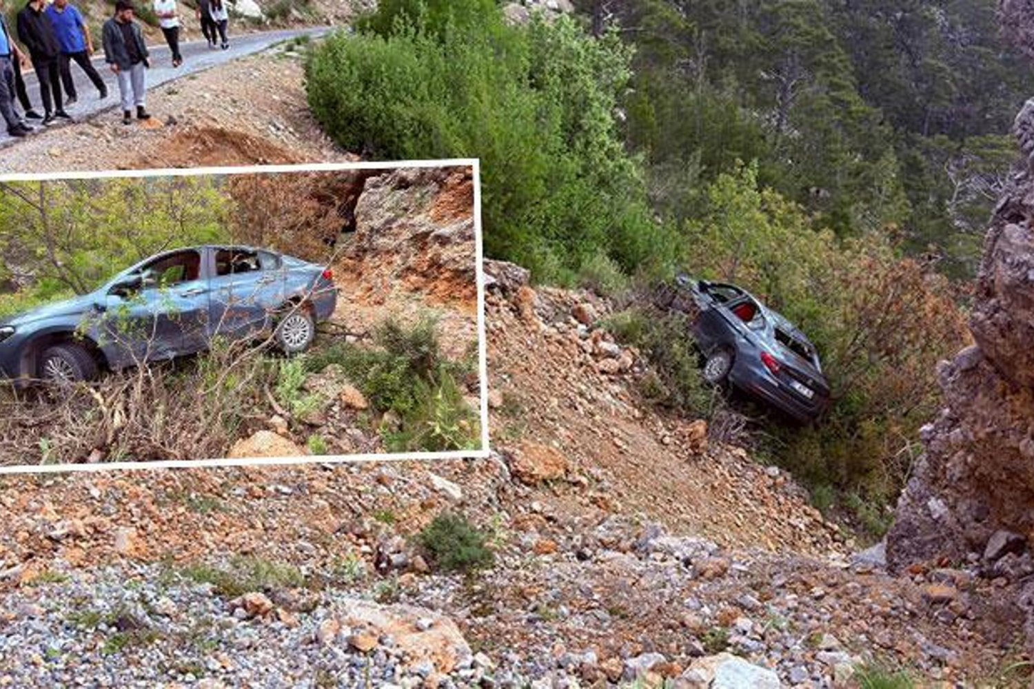 Manavgat'ta Otomobil Şarampole Uçtu: 5 Yaralı