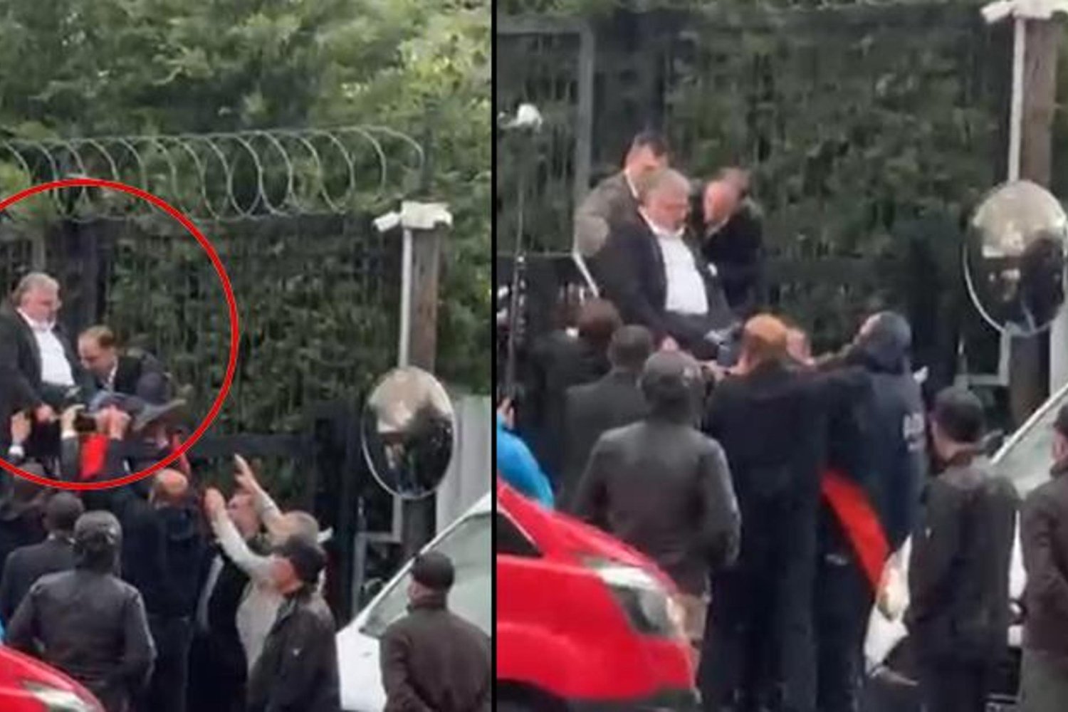 CHP Genel Merkezi'ne Otomobil Kapısından Tırmanan İl Başkanı Düşerek Yaralandı
