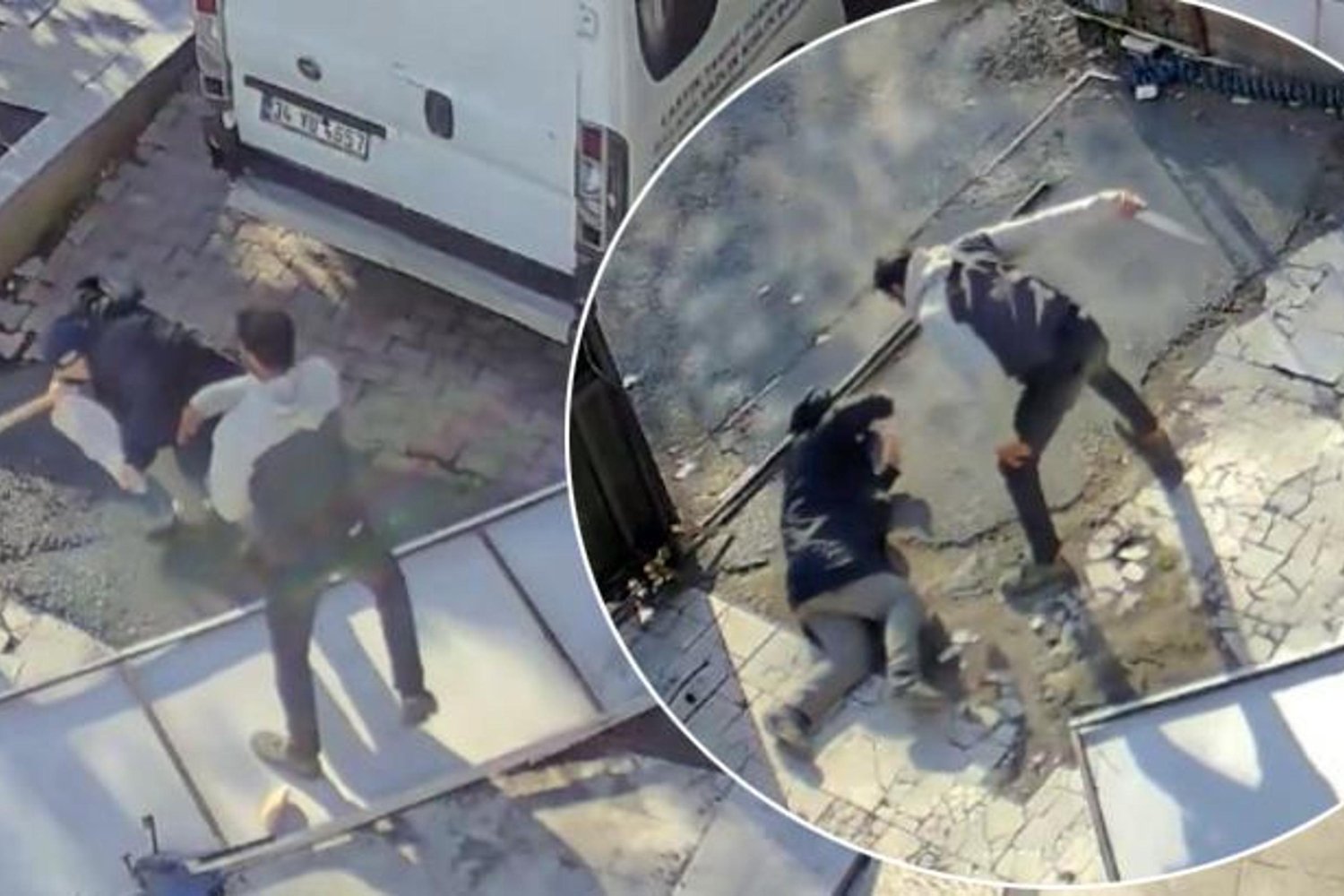 Depo Tartışması Çıkan Kavgada Darp ve Taşlı Savaş Saniye Saniye Güvenlik Kamerasında