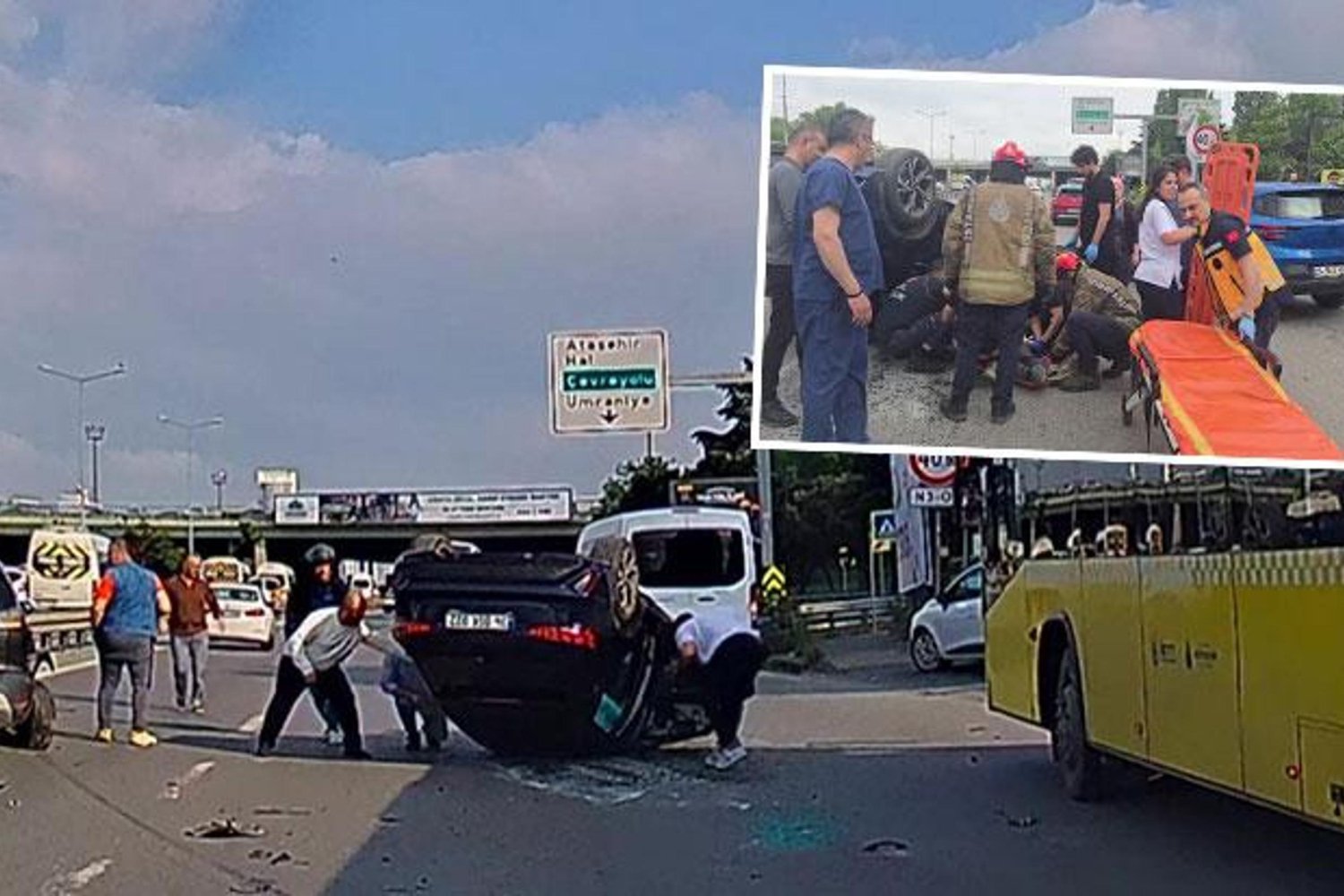 İstanbul Kadıköyde Otomobil Kazası: Direksiyon Rahatsızlanan Sürücü Kontrolden Çıktı