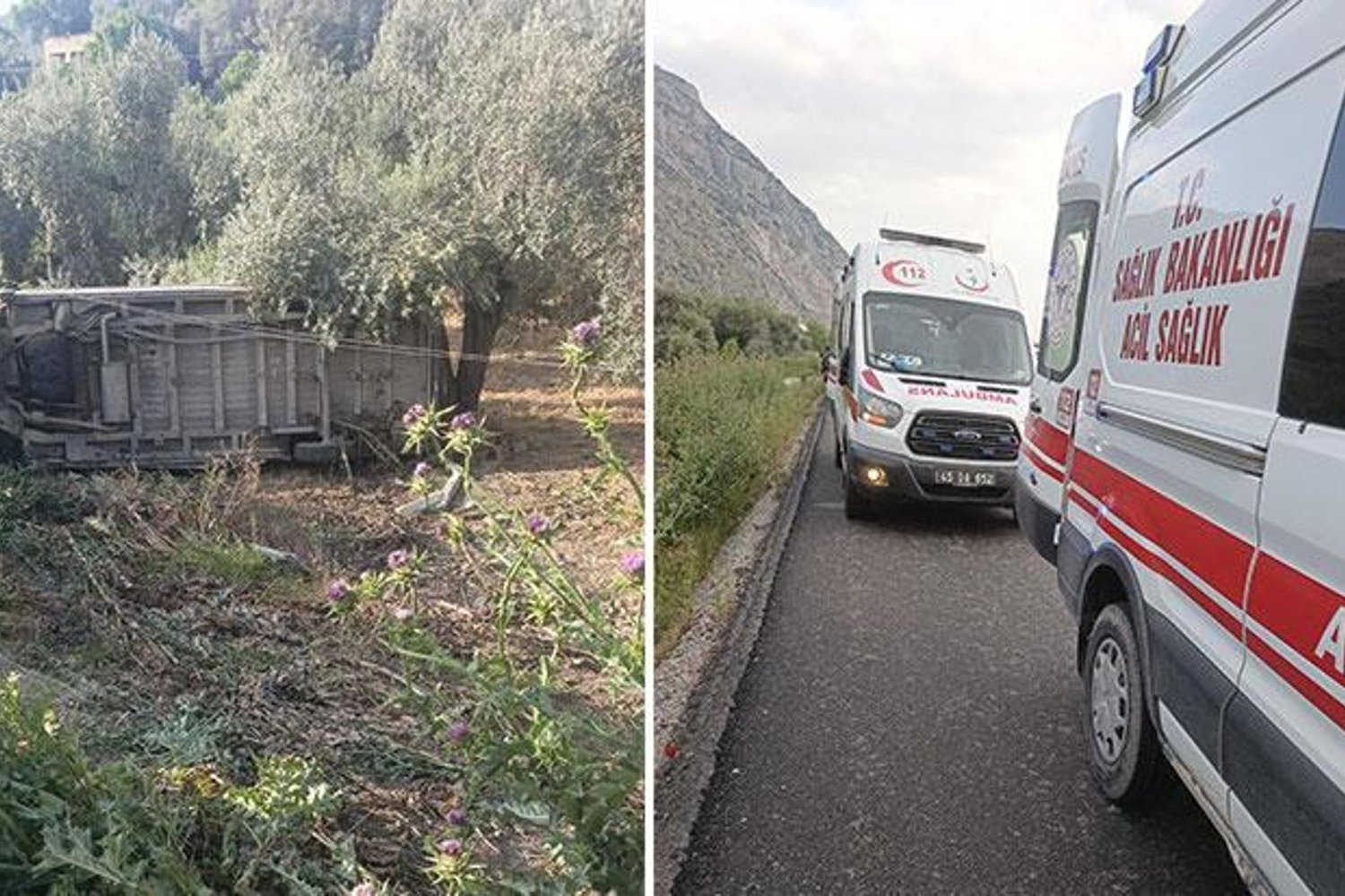 Manisa'da İşçi Servisi Tarlaya Devrildi: Yaralılar Var