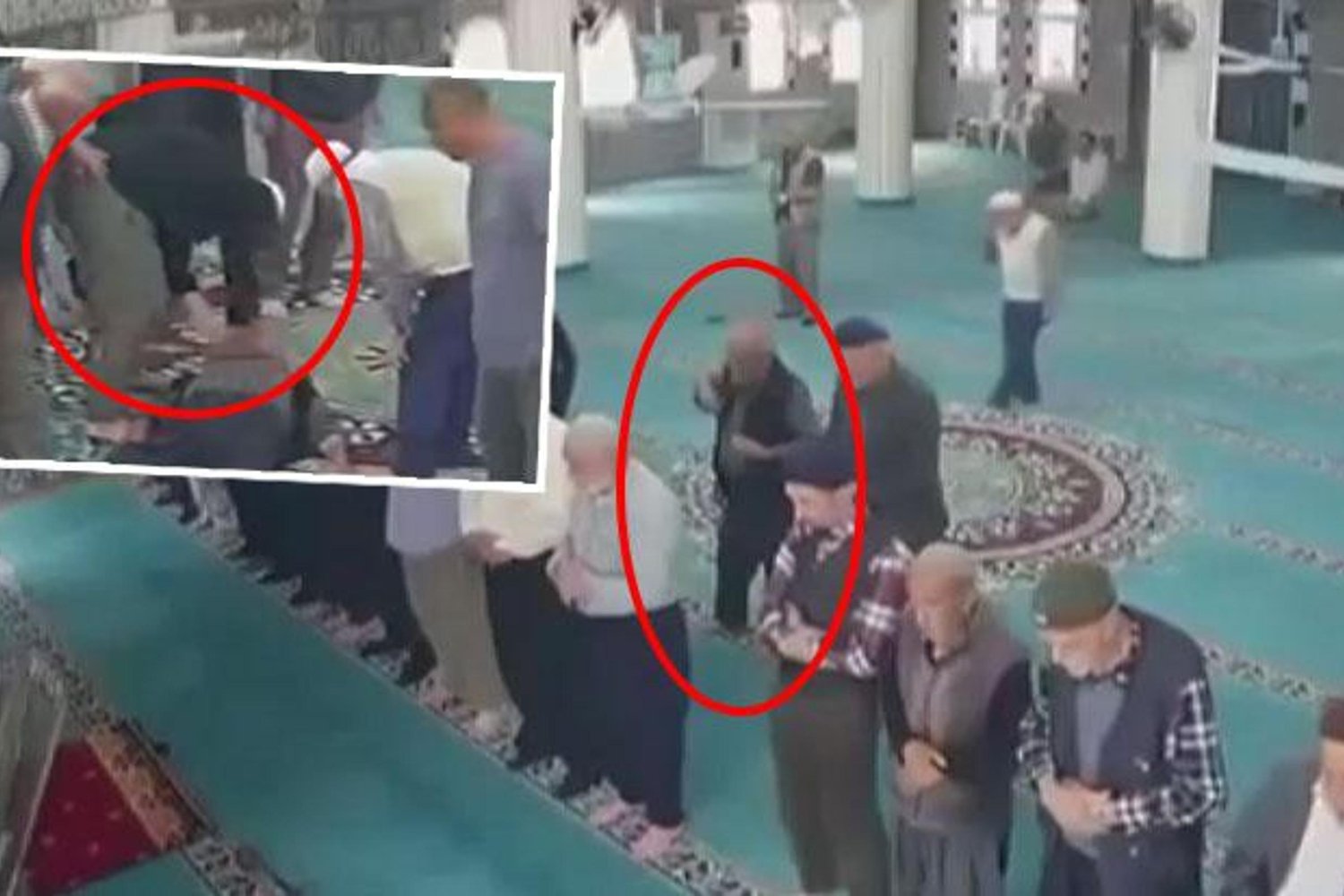 Adana'da Camide Kalp Krizi Anları Güvenlik Kamerasında Kameralara Yansıdı