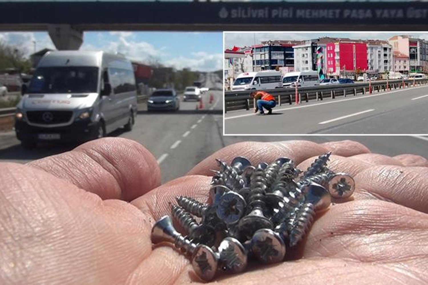 Edirne İstikameti Yolda Vidalar Döküldü: Trafikte Korku Dolu Anlar