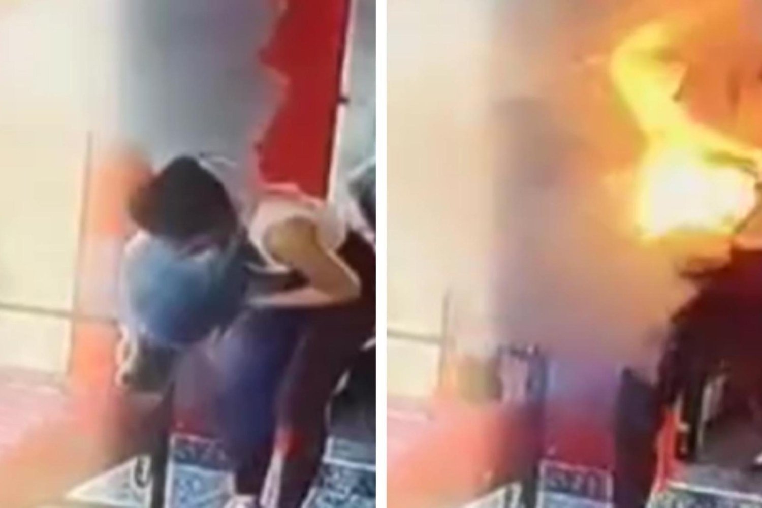 Kazakistan'da Çantasındaki Taşınabilir Şarj Cihazı Patladı! Güvenlik Kamerası Kaydıyla Detaylar