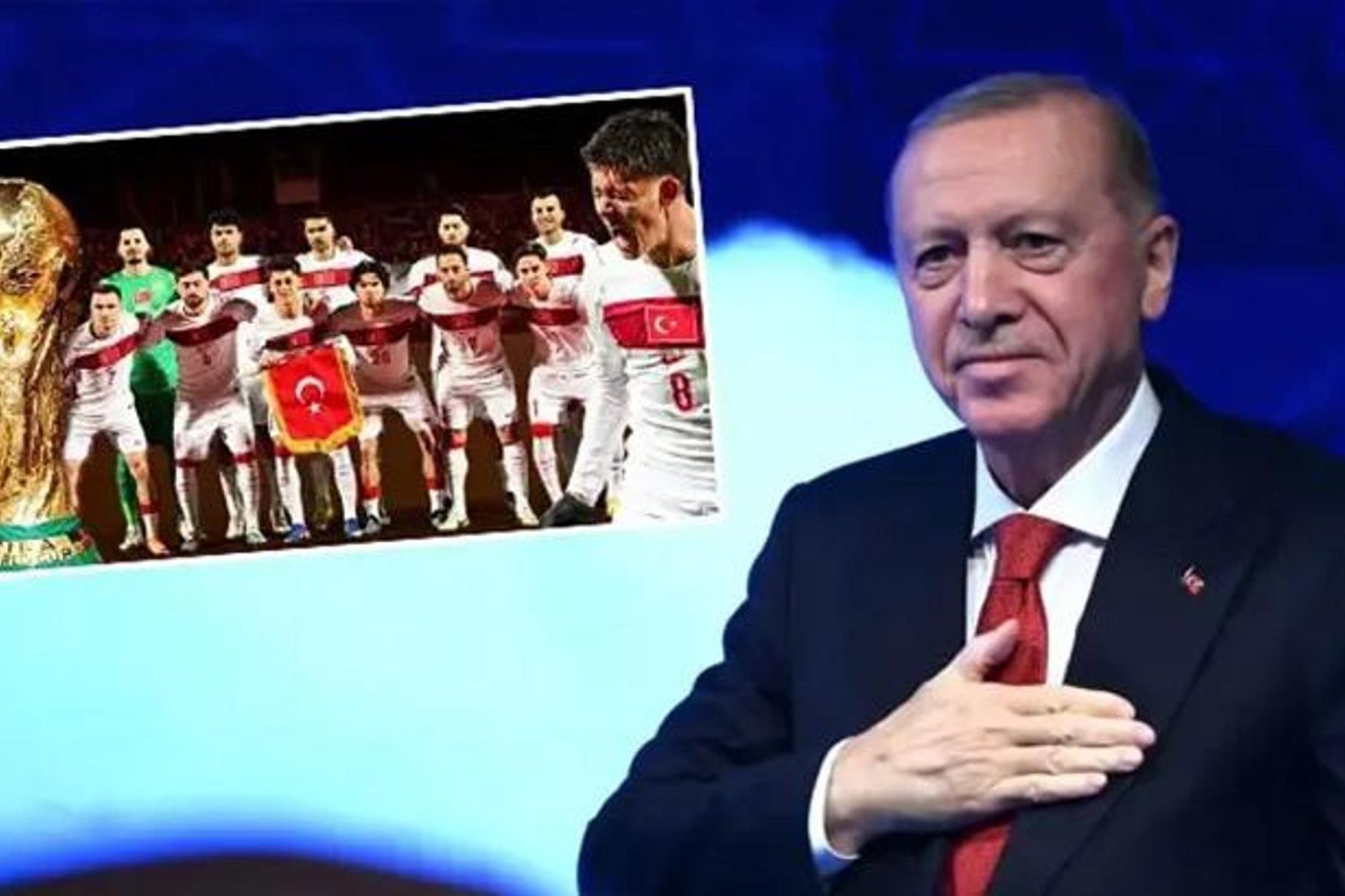 Dünya Kupası'nda Türkiye'ye Cumhurbaşkanı Erdoğan'dan Destek