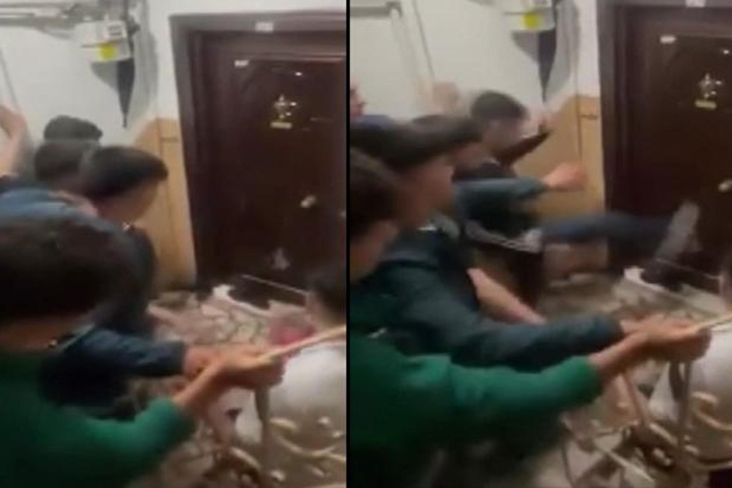 İşkence Dolu Anlar! Anne Rehin Almaya Çalışırken Polis Gücüyle Mücadele