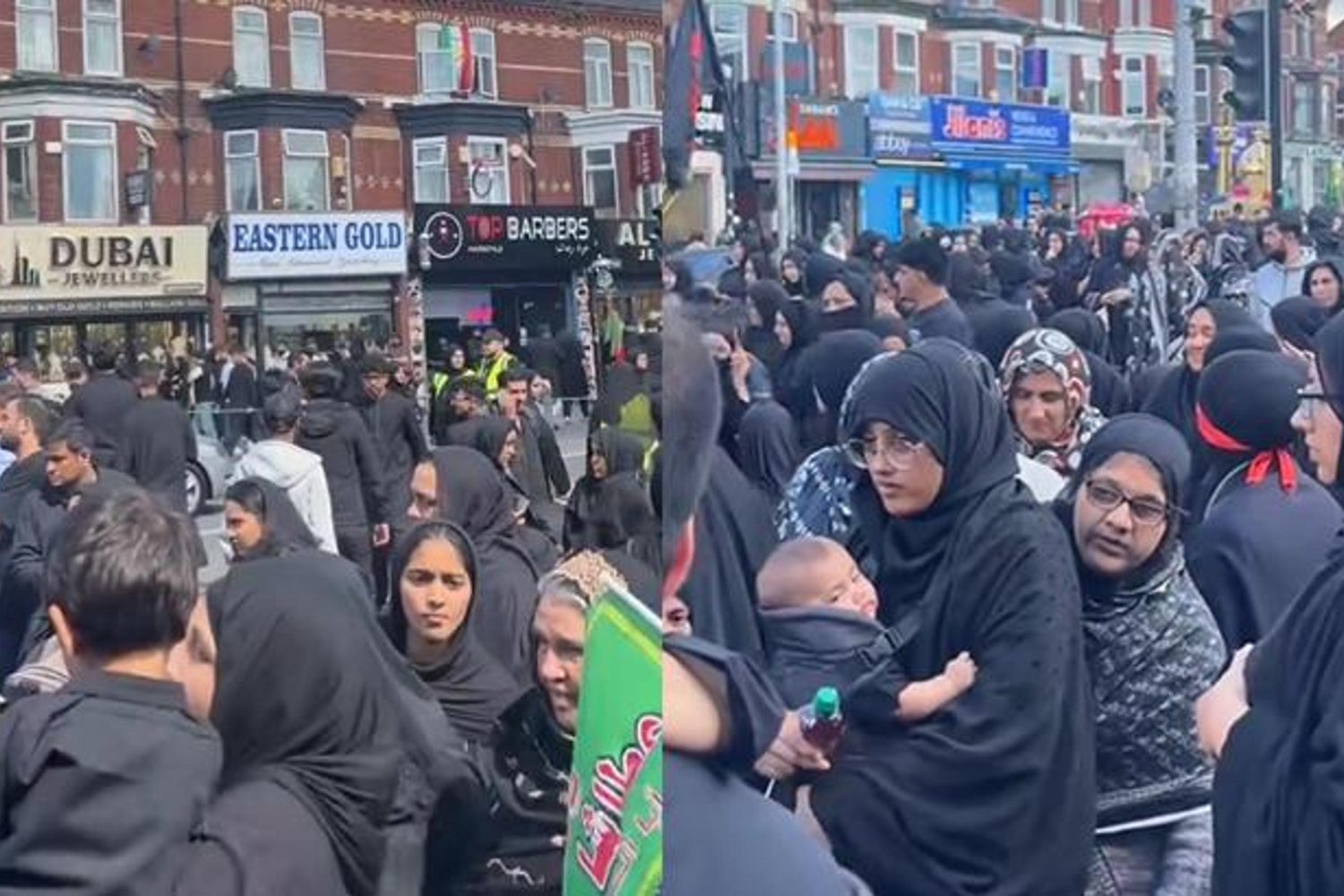 İngiltere'de Muharrem Ayı Anma Etkinlikleri: Manchester'de Matem Yürüyüşü Sokakları Renklendirdi