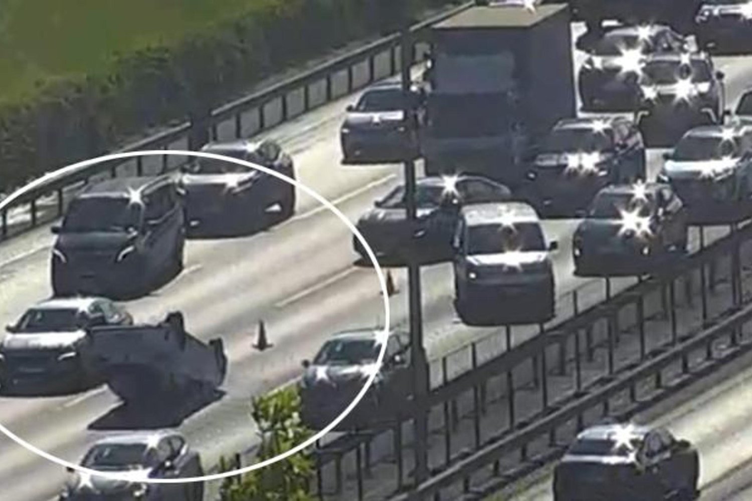 Kaza TEM Otoyolu Edirne istikametinde Trafik Yoğunluğu Oluşturdu