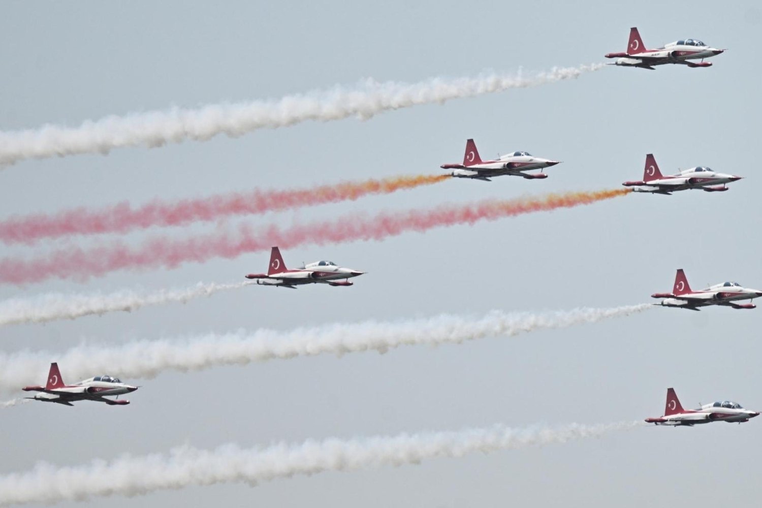 Türk Yıldızları Belçika'da Gökyüzünü Sallasrıen Akrobasi Gösterisi